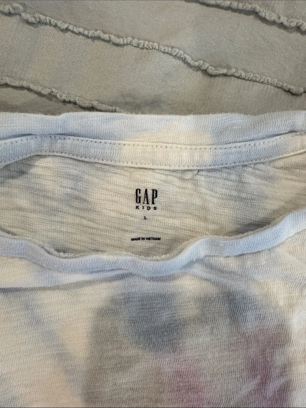 GAP Kids Tie-Dye Swim Coverup - White, Light Blue, Light Pink